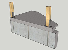 Bracketed Column on Continous Concrete Footing